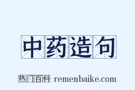 中药造句是什么意思的图片